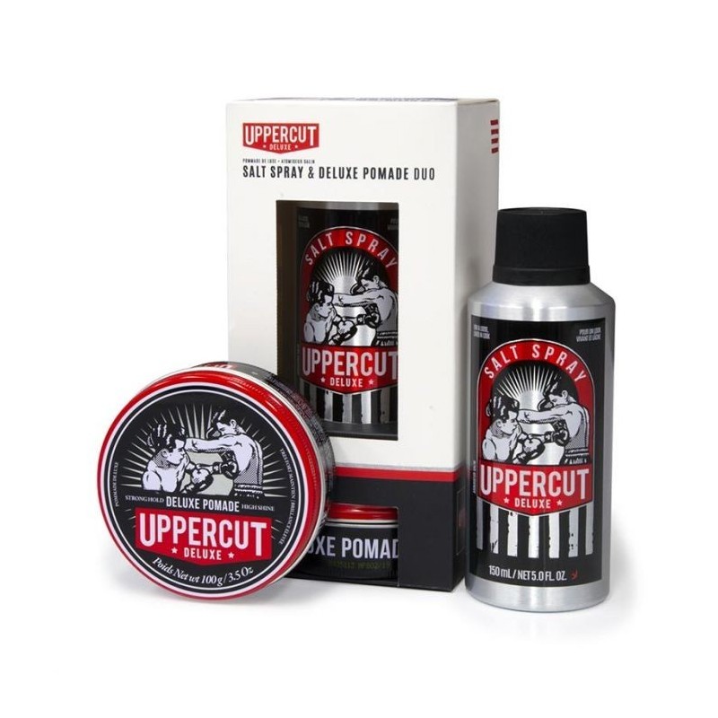 UPPERCUT - Deluxe Pomade + Sea Salt Spray - Duo Spalmoo